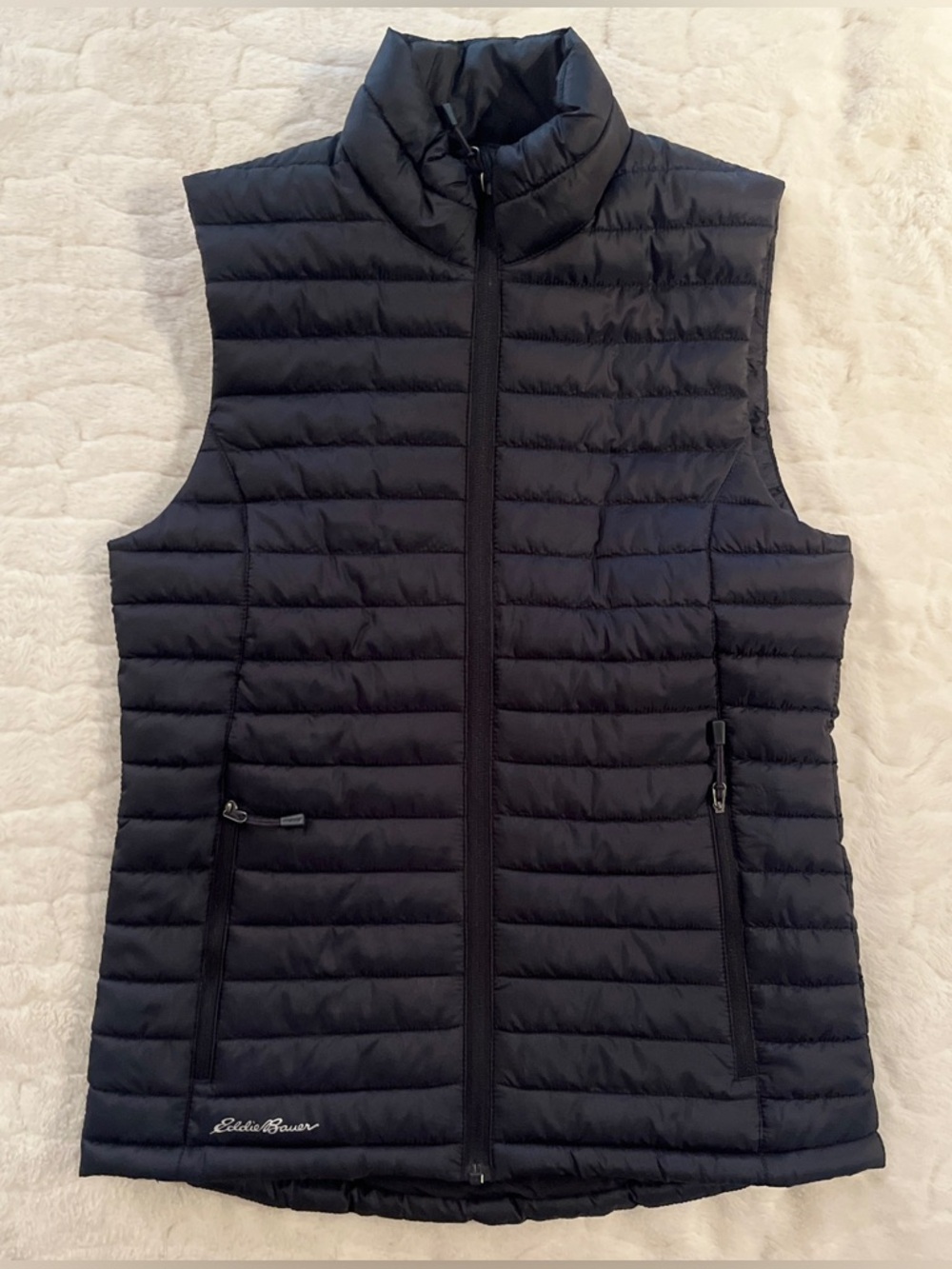 Eddie Bauer Women's Microlight down 650 down fill Black Puffer Vest size XS